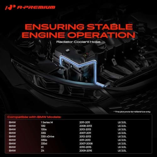 A-Premium Upper Engine Radiator Coolant Hose Compatible with BMW