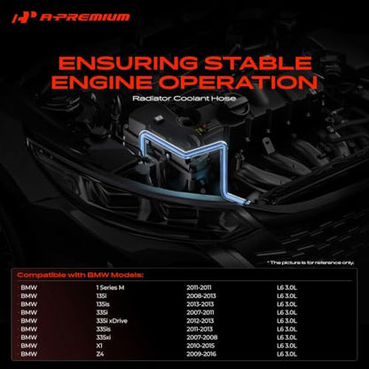 A-Premium Upper Engine Radiator Coolant Hose Compatible with BMW