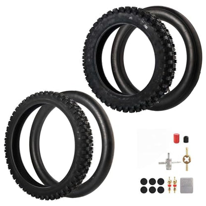 Rear 90/100-14 3.00-14, Front 70/100-17 2.75-17 Tire and Inner Tube for 110cc 125cc 140cc 150cc Coolster TaoTao Apollo RFZX18 KLX125 KLX140 Coolster Pit Dirt Bike Off Road Motocross Heavy Duty - size: 90/100-14" 70/100-17"