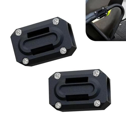 2 PCS Motorcycle Engine Guard Bumper, 22mm 25mm 28mm Crash Bar Slider, Drop Protection Anti-Collision Shock Absorbing Frame Protector, Universal for Most Motorcycles (Black)