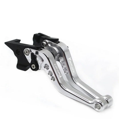 MT07 MT 07 MT-07 2019-2019 2015 for Motorcycle CNC Parts Short Brake Clutch Levers Adjustable Silver - color: Silver