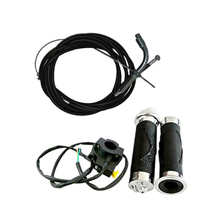 7/8" 22mm Control Handlebar Grips Throttle Clutch Cables kit for 49cc 60cc 66cc 80cc Engine Motorized Bicycle Push Bike