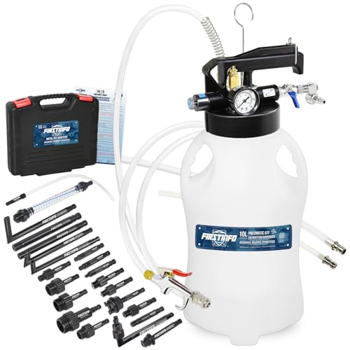 FIRSTINFO Patented 10L Pneumatic ATF/Transmission Fluid Pump, 22 Adapters - size: 10 Liters w/ 22 pcs Adapter