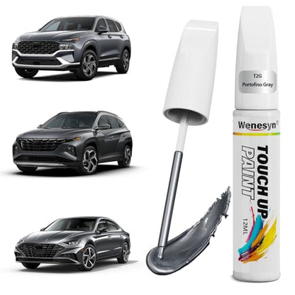 T2G Portofino Gray Touch Up Paint Compatible with Hyundai Cars - color: T2G Portofino Gray