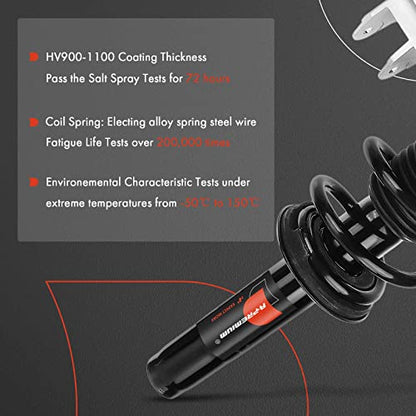 A-Premium Front Complete Strut Assemblies with Coil Springs, Set of 2