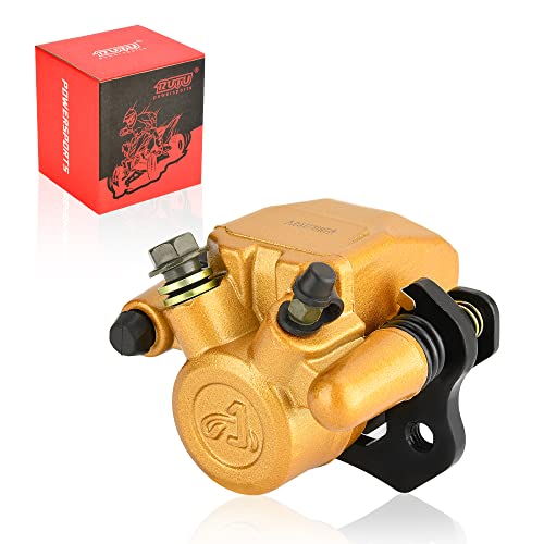 RUTU Rear Brake Caliper Go Kart Brake Kit with Brake Pads - color: Gold, size: Right exhaust screw