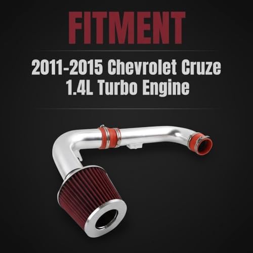 Cold Air Intake Kit Compatible with 2011-2015 Chevrolet Cruze 1.4L Turbo Engine, Heat - Resistant Aluminum Pipe, High Flow Filter