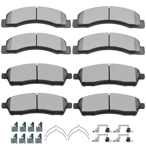 SCITOO Disc Brake Pads Kits 8pcs Fit For Ford For F-250 Super Duty 1999-04 - size: Front D824 & Rear D757