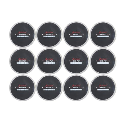 Dia 3.19" 12 pcs, Bias Tire Reinforced Heavy Duty Bias Ply Tire Repair Patch Round Tire Patch for Car Truck Bus Tractor Agricultural Vehicles Puncture Repair - size: Dia 3.19" 12 pcs