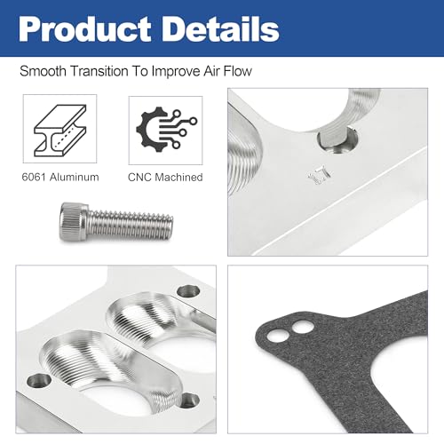 For Holley Edelbrock Carburetor to TBI Intake Manifold Adapter