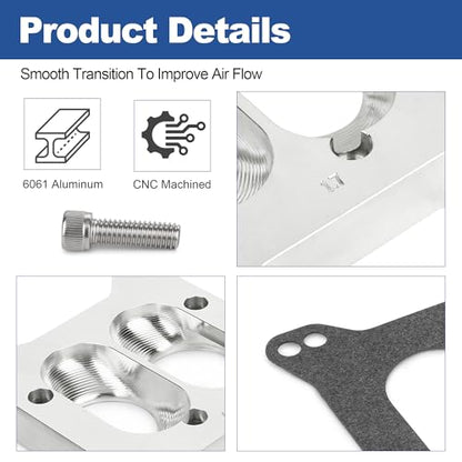 For Holley Edelbrock Carburetor to TBI Intake Manifold Adapter