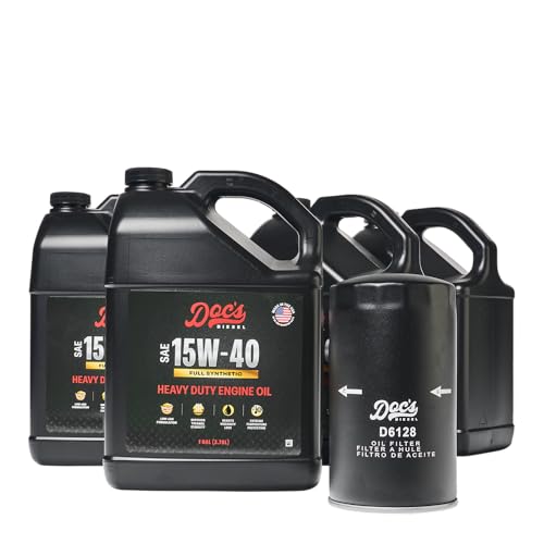 Doc's Diesel 6.7L Power Stroke Oil Change Kit for Ford F-250, F-350 2011-2025, 15W-40 Full Synthetic Engine Oil | 4-Gallon - color: 15W-40 Full Synthetic, size: 4-Gallons