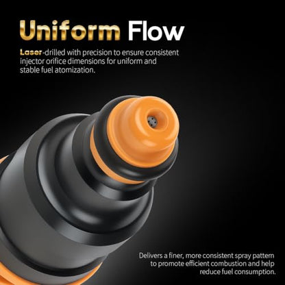 Oktiger Upgraded Fuel Injectors Fit for Ford F150/F250/F350 1989-2003, for Mustang 1996-2004, Bronco, Crown Victoria, E150/E250/E350, Expedition, 4.6L 5.0L 5.4L 5.8L V8 Set of 8, Replace 0280150943