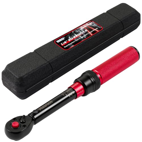 Hairich 1/4-Inch Torque Wrench, Dual-direction Small Torque Wrench 20-220in.lb/2.3-24.9Nm, 72 tooth High Precision Professional with Dual Range Scales - size: 1/4" 1.67-18.33 FT.LB
