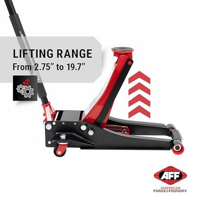 AFF 2 Ton Floor Jack - Low Profile Car Jack with Lightning Lift Hydraulic - Heavy Duty - style: Standard Chassis