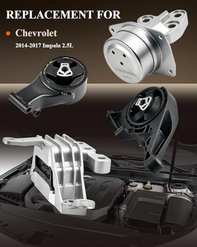 Engine Motor & Transmission Mount Set for Chevy Impala 2014 2015 2016 2017 - size: 2014-2016 Chevy Impala 2.5L