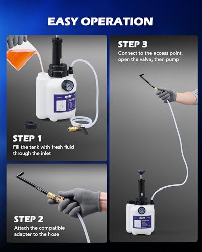 OMT 3L Transmission Fluid Fill Pump ATF Transfer Dispenser with 12 Adapters