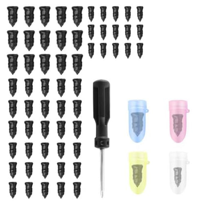 2026 Upgraded 60PCS Screw in Tire Plugs,Self-Service Tire Plugs Kit with Screwdriver for Emergency Tires Repair,Universal Tires Repair Rubber Nail Kit Car Accessories