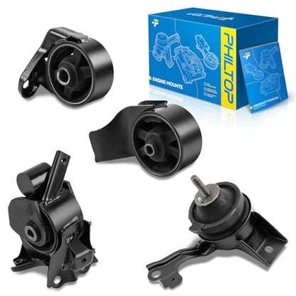 PHILTOP Set of 4 Engine Mounts for 2001-2006 Hyundai Elantra - size: for 2001-2006 Elantra