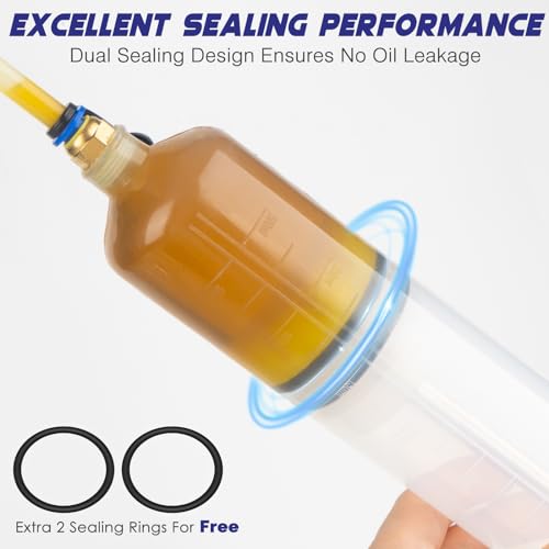 ExtreSpo 500CC Fluid Extractor, Oil Change Syringe with 2 Transparent Hose