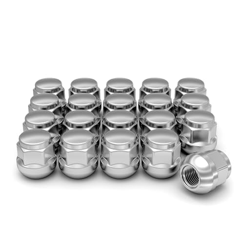 White Knight M12x1.5 Lug Nuts for Select Honda and Acura (Short Version), Factory Style Radius Seat (Triple Layer Chrome Plated) – 1907SR-20AM (20 Pack) - color: CHROME, size: 0.98" HT (20 Pack)