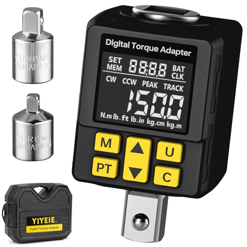 YIYEIE 1/2" Digital Torque Wrench Adapter, 7.5-150Ft-lb (±2% Accuracy) - size: 8-150 Ft-lb/10-200 Nm