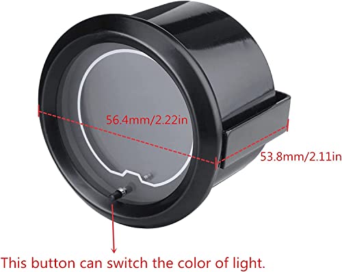 7 Color LED Turbo Boost Gauge 30 PSI 52mm for Car Truck