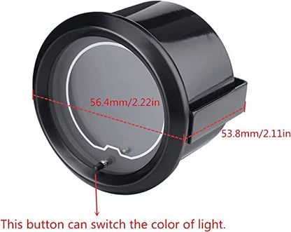 7 Color LED Turbo Boost Gauge 30 PSI 52mm for Car Truck