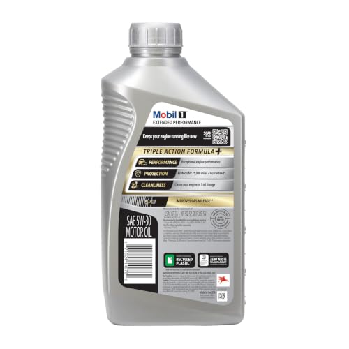 Mobil 1 Extended Performance Full Synthetic Motor Oil 5W-30, 1 QT (6 Pack) - size: 1 Quart (Pack of 6)