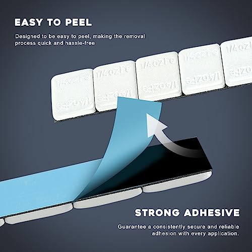 1/4oz Adhesive Stick On Wheel Weights, 960PCS, Gray - color: Gray