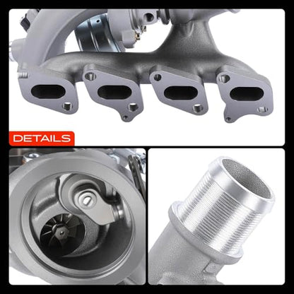 A-Premium Complete Turbo Turbocharger with Gasket Kit & Wastegate Actuator - style: Turbo with Gasket Kit