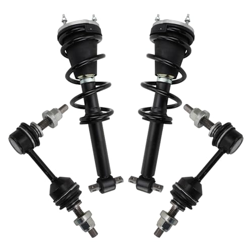 TRQ Front Suspension Kit Shock & Spring Strut Assembly Sway Bar Stabilizer - style: PSA29066