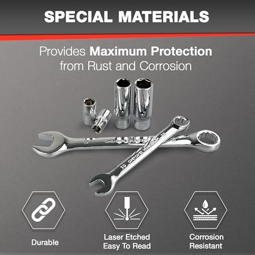 EACELIY 122Pcs 1/4" & 3/8” Drive Impact Socket Set, Ratchet Socket Wrench Set with Extention Bar, Adapter, Screw Bits,Drive Bit Holder, Spark Plug Socket,CR-V - size: 122PCS 1/4&3/8inch