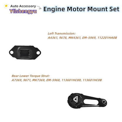 Engine Motor Mount Kit for Nissan Versa 2012-2019 - size: Nissan Versa 2012-2019 L4 1.6L Sedan