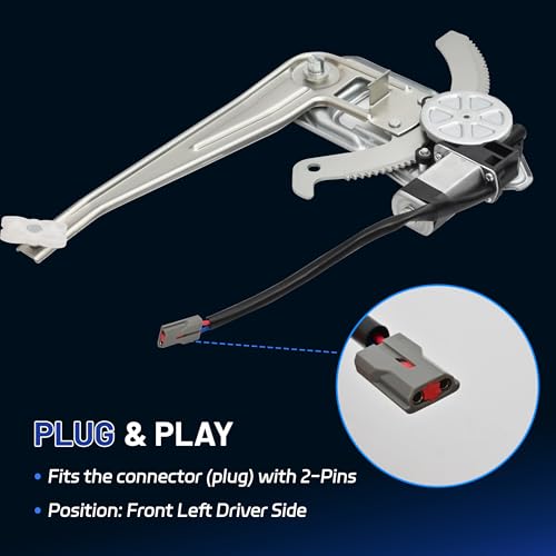 TNMT 741-831 Front Driver Window Regulator with Motor Compatible with Ford Ranger 1993-2011, Power Window Regulator, Replace # 6L5Z1023201BA 8L5Z7823395A - size: Front Driver, style: 93-11 Ford Ranger 741-831