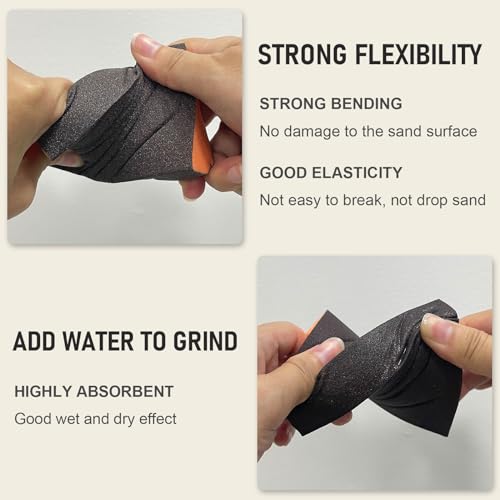Sanding Sponge, 60 Grit Assortment Sanding Block - size: 60grit - 6pcs