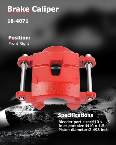 cciyu Front Right Disc Brake Caliper Assembly w/o Bracket 18-4071 - size: Front Right[18-4071]