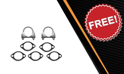Northeastern Exhaust | Stainless Steel Front Y-Pipe, Resonator and Pair of Mufflers Exhaust System Kit Compatible for Infiniti M37 2011-2013 3.7L | Free Gaskets and Clamps Included
