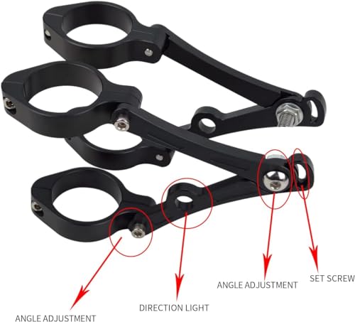 Universal Motorcycle Headlight Housing Bucket Kit, 5.75 Inch, CNC Aluminum, with 36mm41mm Fork Tube Brackets, Fit Cafe Racer Bobber Chopper Harley Sportster Dyna, Matte Black
