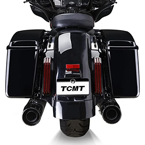 TCMT Hard Saddlebags 6x9" Speaker Grills & Liners Carpet Insert Fit For Harley 2014-2024 Touring Road King Road Glide Street Glide Electra Glide Ultra Limited - color: Chrome Latches, size: Standard(6x9 Speaker Lid)