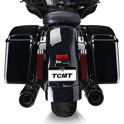 TCMT Hard Saddlebags 6x9" Speaker Grills & Liners Carpet Insert Fit For Harley 2014-2024 Touring Road King Road Glide Street Glide Electra Glide Ultra Limited - color: Chrome Latches, size: Standard(6x9 Speaker Lid)