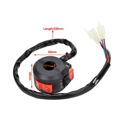 HIAORS Left Starter Kill Light Switch Male Plug Compatible with TaoTao Coolster ATV 125cc 110cc 90cc 70cc 50cc RoKeta Sunl Kazuma Chinese 4-Stroke Engine Quad 4 Wheelers Parts 8 Wires 3 Functions