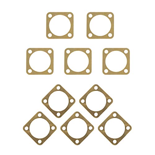 UAUS 10 Pcs Brass Cylinder Head Cover Gasket for 66cc 80cc 2 Stroke Engine Motorized Bicycle Bike