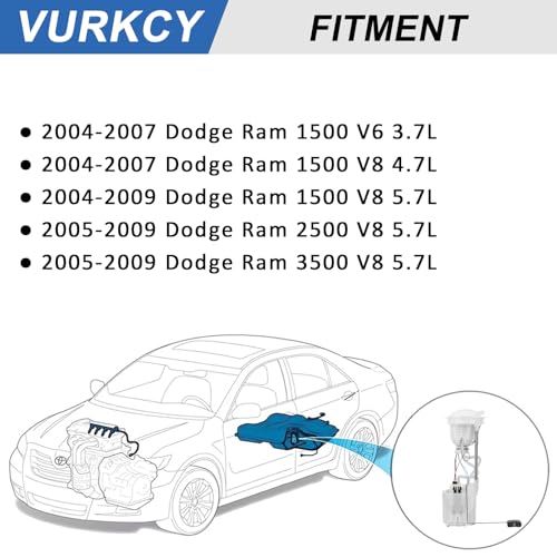Vurkcy Electric Fuel Pump Module Assembly for 2004-2007 Dodge Ram 1500