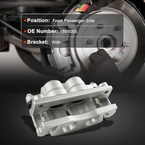 cciyu Front Right Disc Brake Caliper Assembly With Bracket 18B5005 - size: Front Right[18B5005]