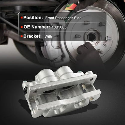 cciyu Front Right Disc Brake Caliper Assembly With Bracket 18B5005 - size: Front Right[18B5005]