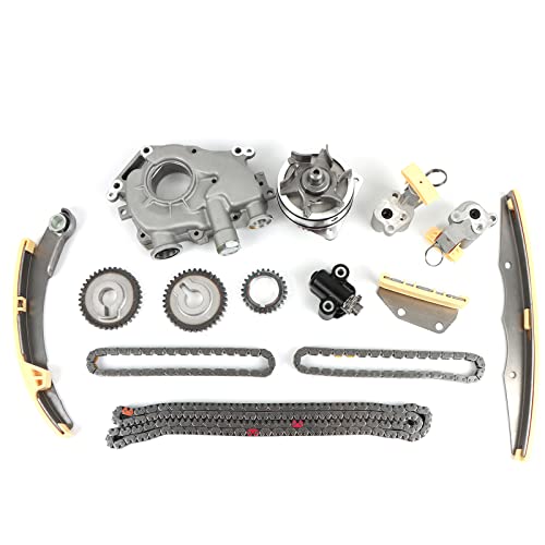 Timing Chain Kit - with Oil Pump & Water Pump Fits for Nissan 2005-2010 Frontier Pathfinder Xterra 4.0L V6 DOHC 24 Valve Engine Code "VQ40DE" - color: #2 OE: TK4173VVT,OP4131,3L3Z6M280EA, size: for 05-10 Frontier Pathfinder Xterra 4.0L
