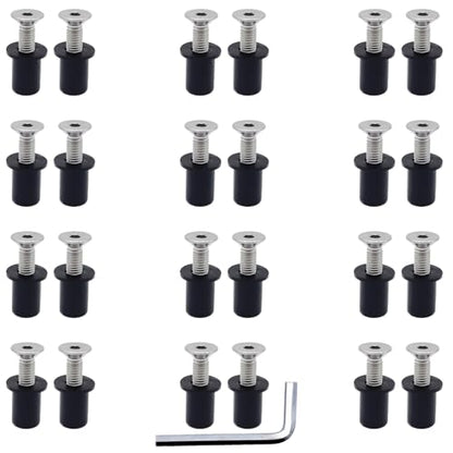 24 Pairs M5 Neoprene Rubber Well Nuts for Kayak with Brass Inserts - size: 24 Pairs M5 Neoprene Well Nuts
