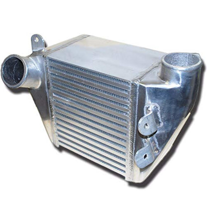 Intercooler, 13.50" x 8.25" x 5.125" Aluminum Intercooler Kit, 2" O.D Inlet One Side Mount Turbo Upgrade Intercooler Silver - size: 13.50" x 8.25" x 5.125"