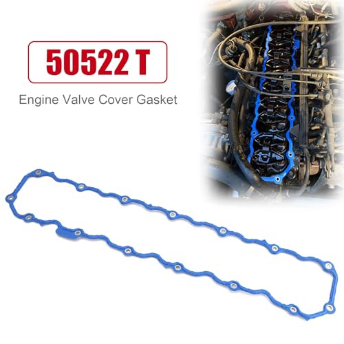 50522 T Engine Valve Cover Gasket fit for Jeep 4.0L Models for 1987-1995 Cherokee, Wrangler, Comanche, Grand Cherokee, Wagoneer, J10, CJ7 Select Models Rubber Gasket Leak-Proof Seal